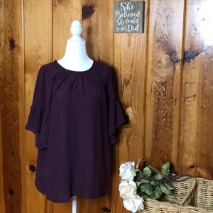 Loft Purple short roughly sleeve size medium